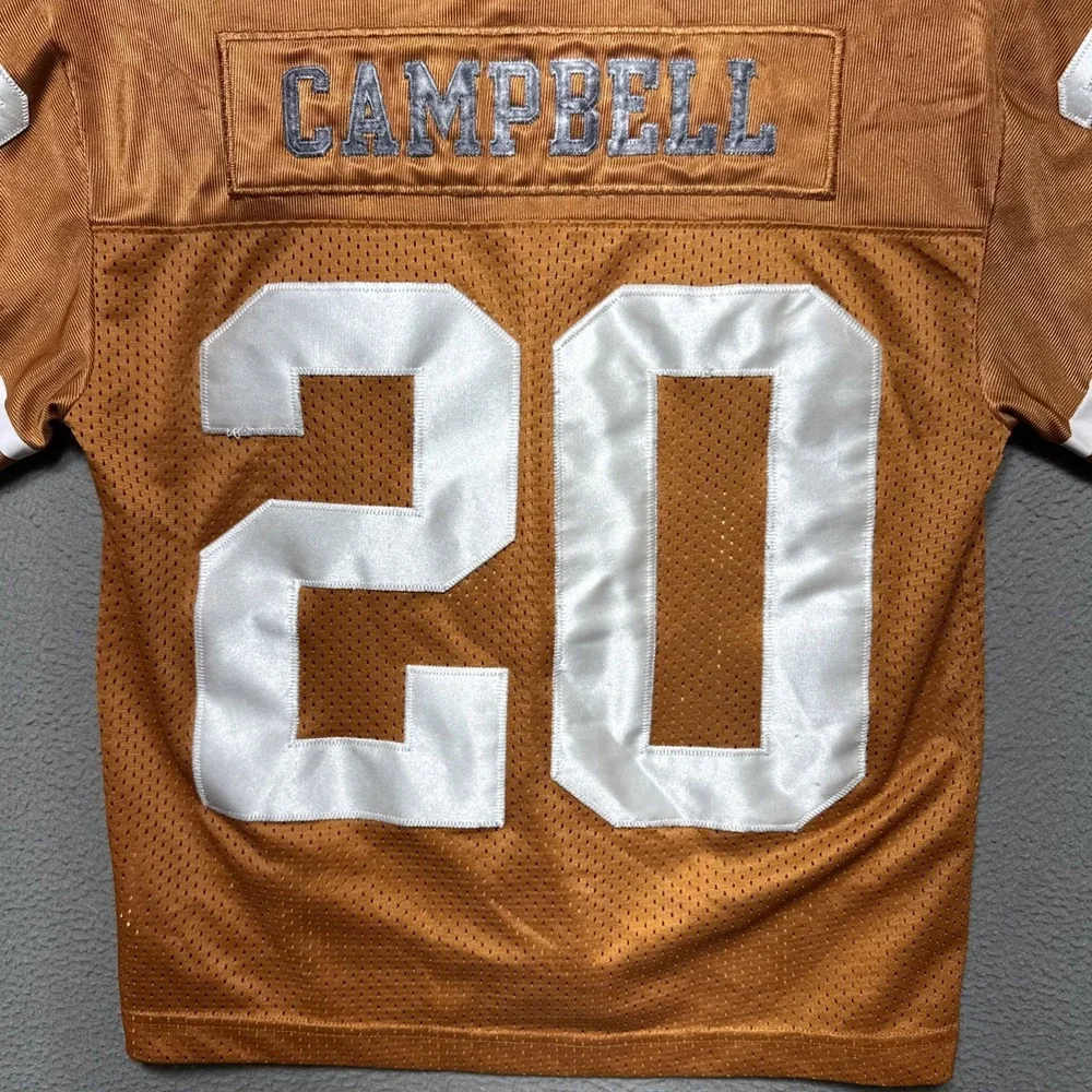 VTG Texas Longhorns Nike Earl Campbell Jersey Youth Size Small Grunge Distressed